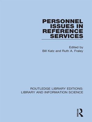 cover image of Personnel Issues in Reference Services